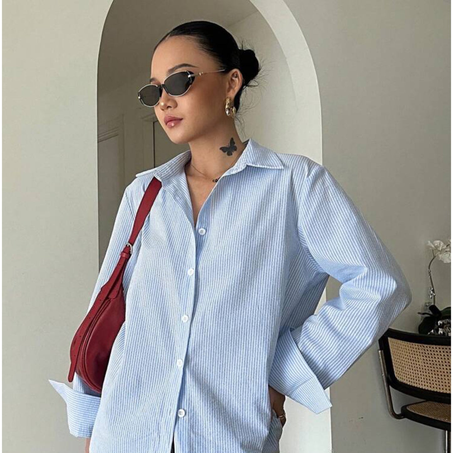 Women's Long-sleeved Linen Shirt